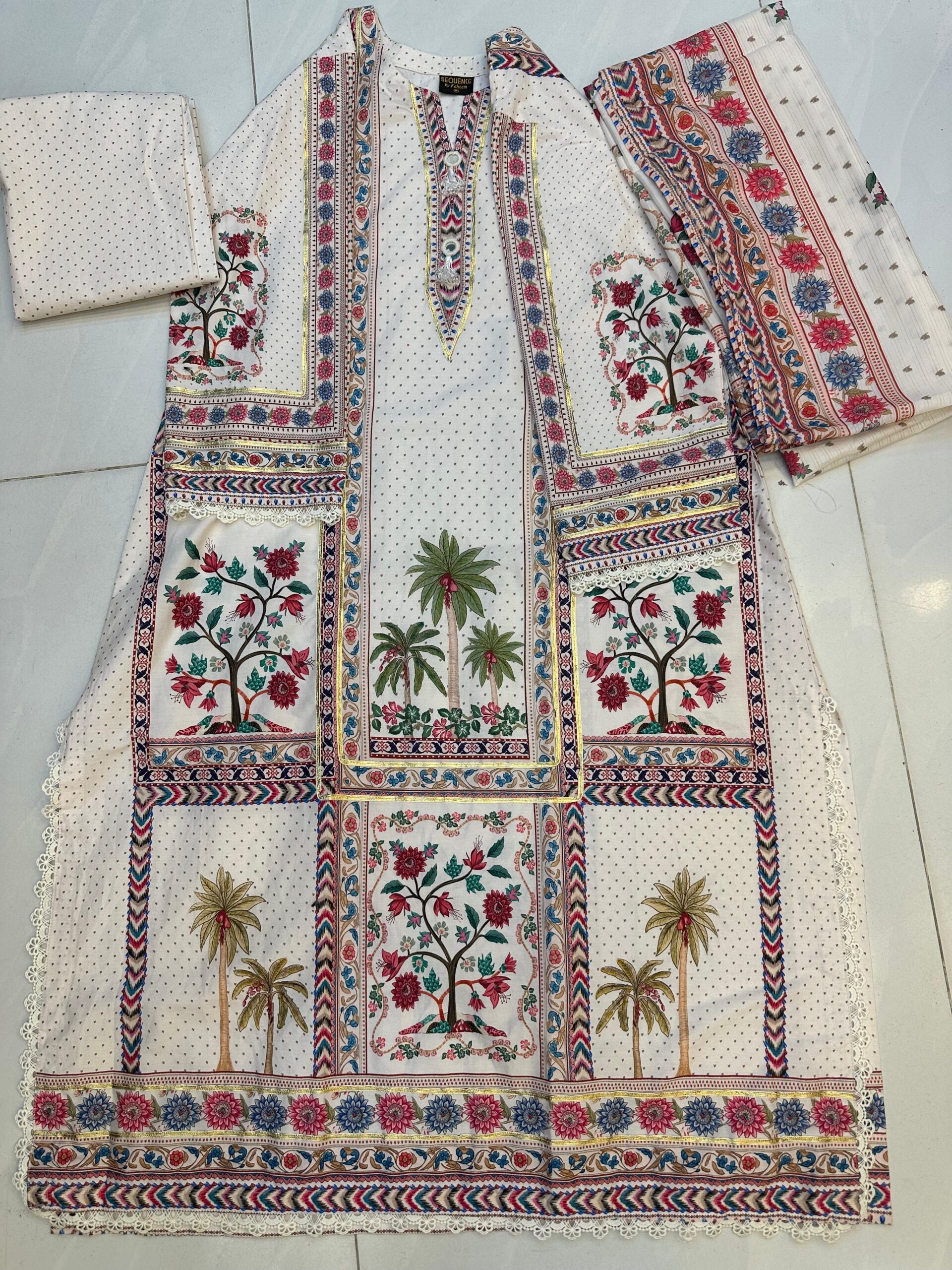 WhatsApp Image 2026-09-13 at 20.53.37 (1) Stitched 3-Piece Printed Kaftan Suit - Image 1