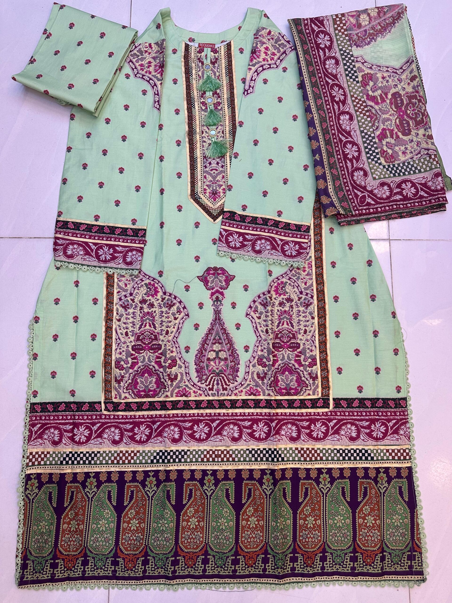 WhatsApp Image 2026-09-13 at 20.53.38 (1) Stitched 3-Piece Printed Kaftan Suit - Image 1