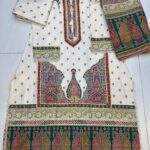 Stitched 3-Piece Printed Kaftan Suit