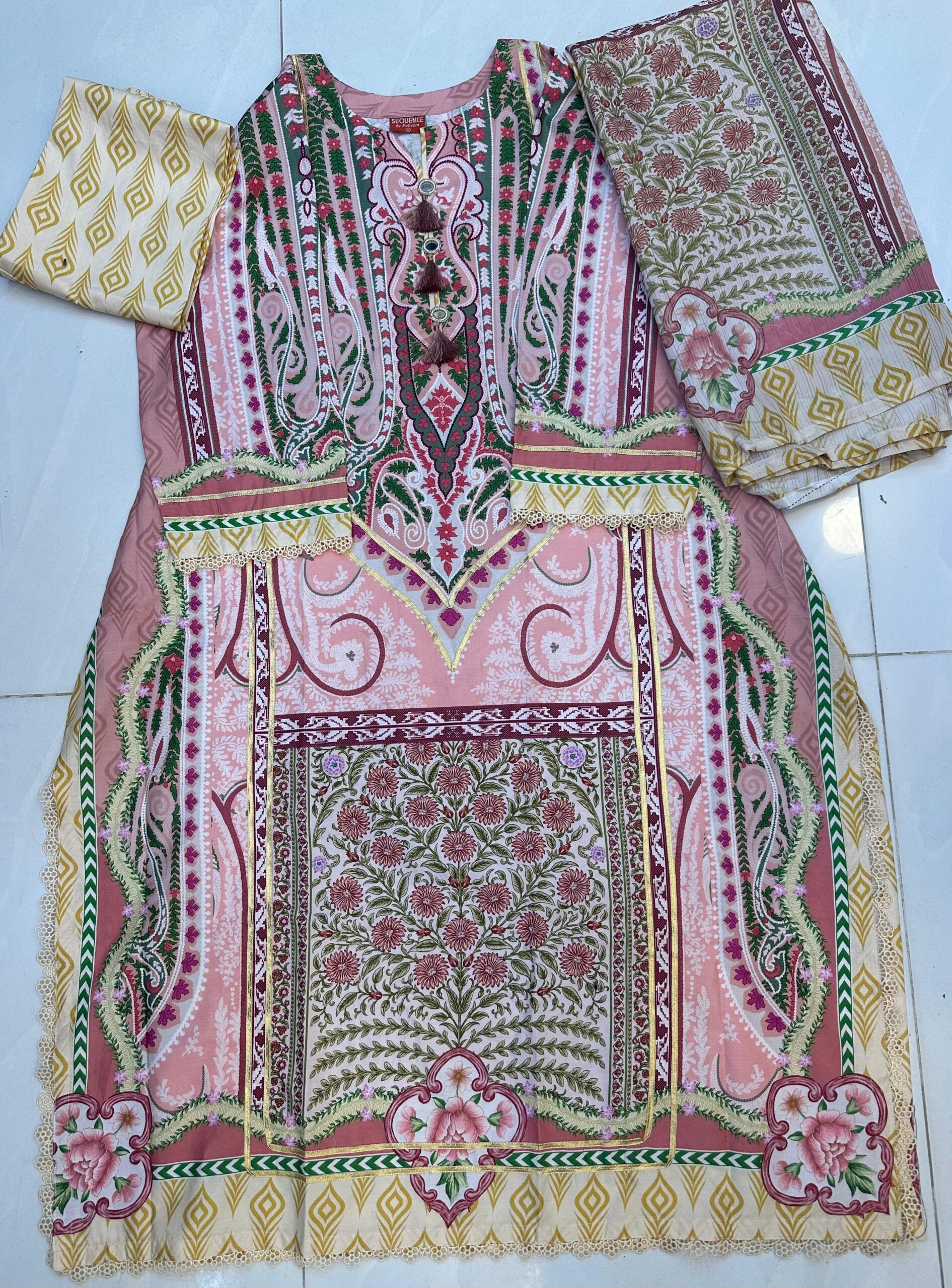 WhatsApp Image 2026-09-13 at 20.53.39 Stitched 3-Piece Printed Kaftan Suit - Image 1