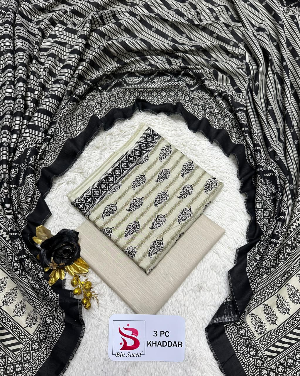 WhatsApp Image 2026-09-16 at 2.30.51 PM Bin Saeed Printed Kadar 3-Piece Suit - Image 1