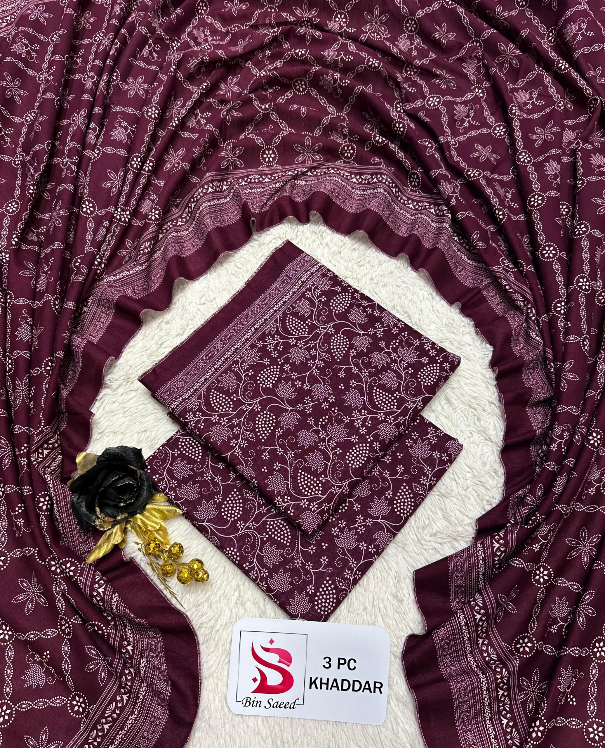WhatsApp Image 2026-09-16 at 2.30.52 PM (1) Bin Saeed Printed Kadar 3-Piece Suit - Image 1