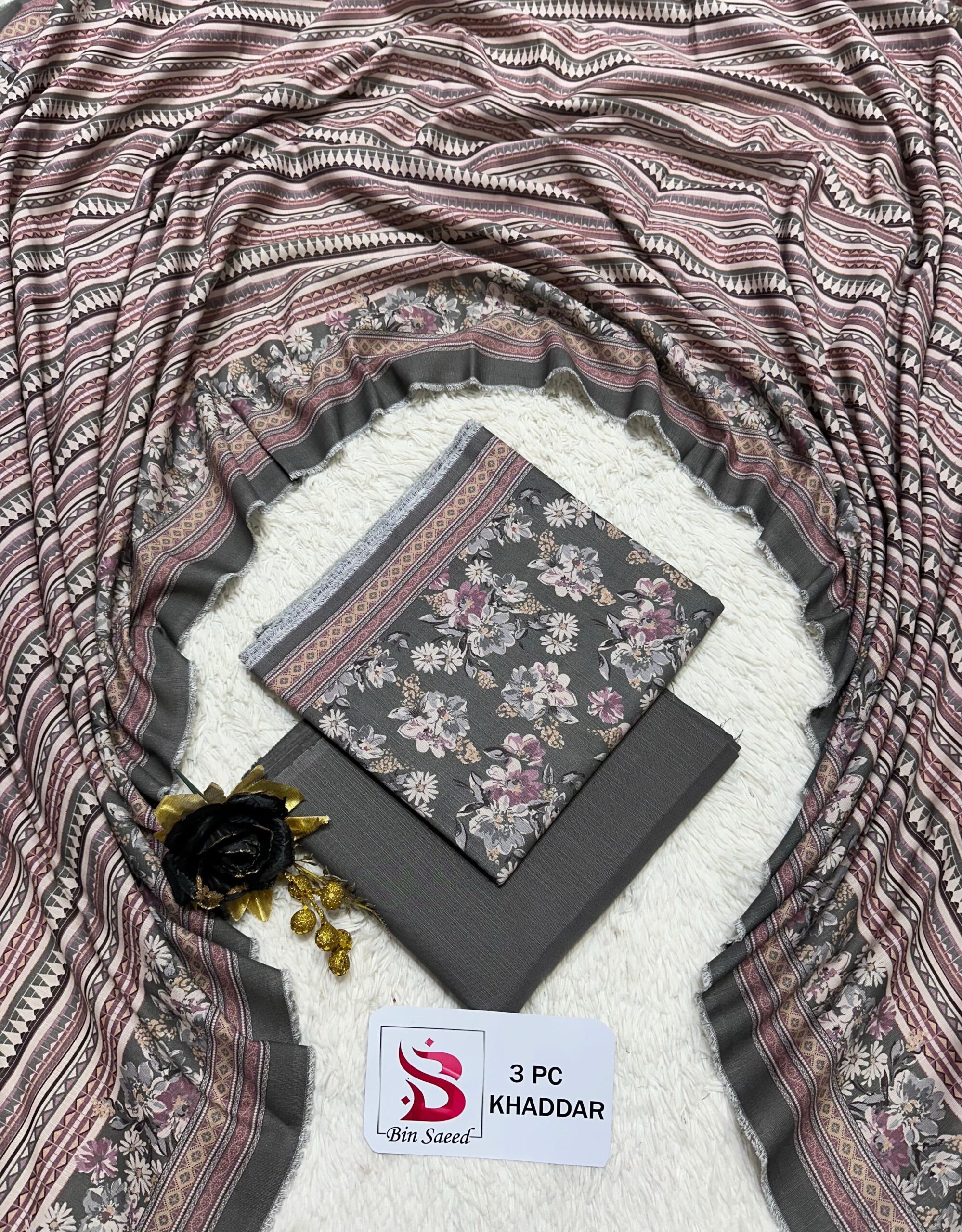 WhatsApp Image 2026-09-16 at 2.31.09 PM Bin Saeed Printed Kadar 3-Piece Suit - Image 1