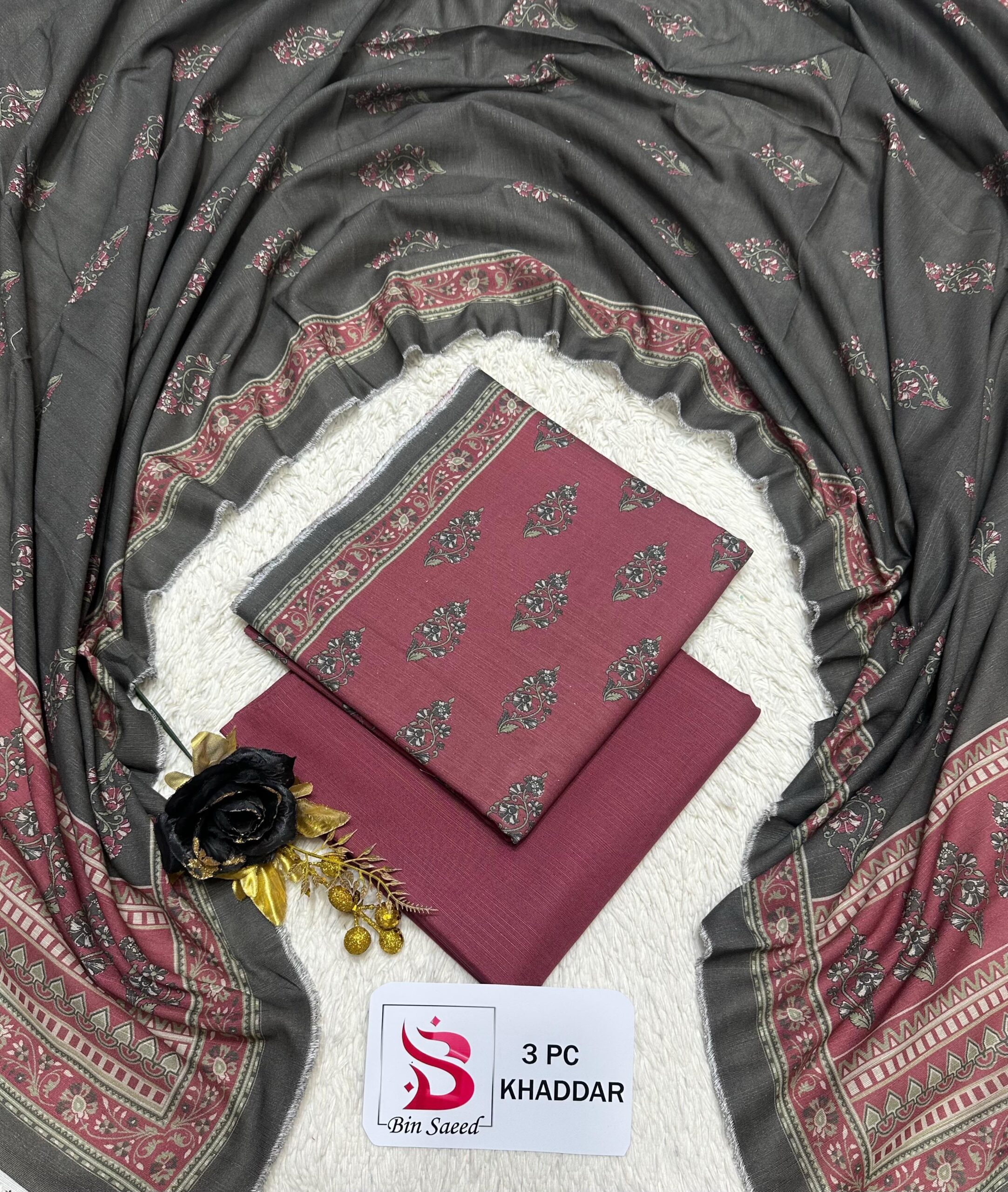 WhatsApp Image 2026-09-16 at 2.31.10 PM Bin Saeed Printed Kadar 3-Piece Suit - Image 1