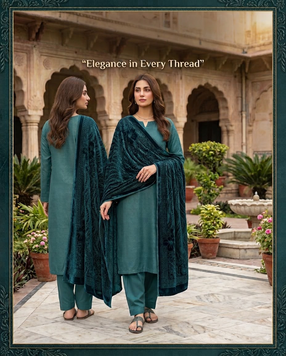 WhatsApp Image 2026-09-19 at 2.22.58 PM (2) Premium Printed Marina 3-Piece Unstitched Suit with Fancy Velvet Palachi Shawl - Image 1