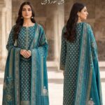 Premium Marina Printed 3-Piece Suit – Dhanak Fancy Velvet Chamki Lkani All-Over Shirt & Velvet Print Shawl with Plain Trouser (By PARWANA)