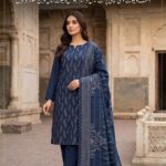 Premium Marina Printed 3-Piece Suit – Dhanak Fancy Velvet Chamki Lkani All-Over Shirt & Velvet Print Shawl with Plain Trouser (By PARWANA)