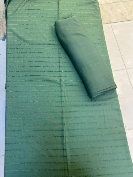 Classic Textured Unstitched 2-Piece Suit – Self-Striped Fabric Collection