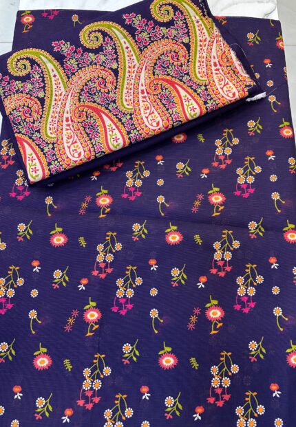2 Pc Printed khaddar suit For Women
