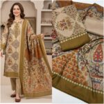 Khani Print wool Unstitched 3 Piece Ladies Suit