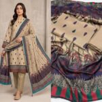 Khani Print wool Unstitched 3 Piece Ladies Suit