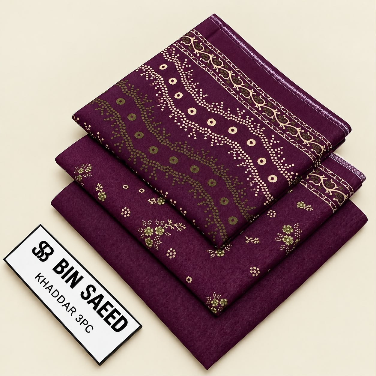 WhatsApp Image 2026-10-18 at 11.09.16 AM (2) Bin Saeed Khaddar 3 Piece Printed Suit - Image 1